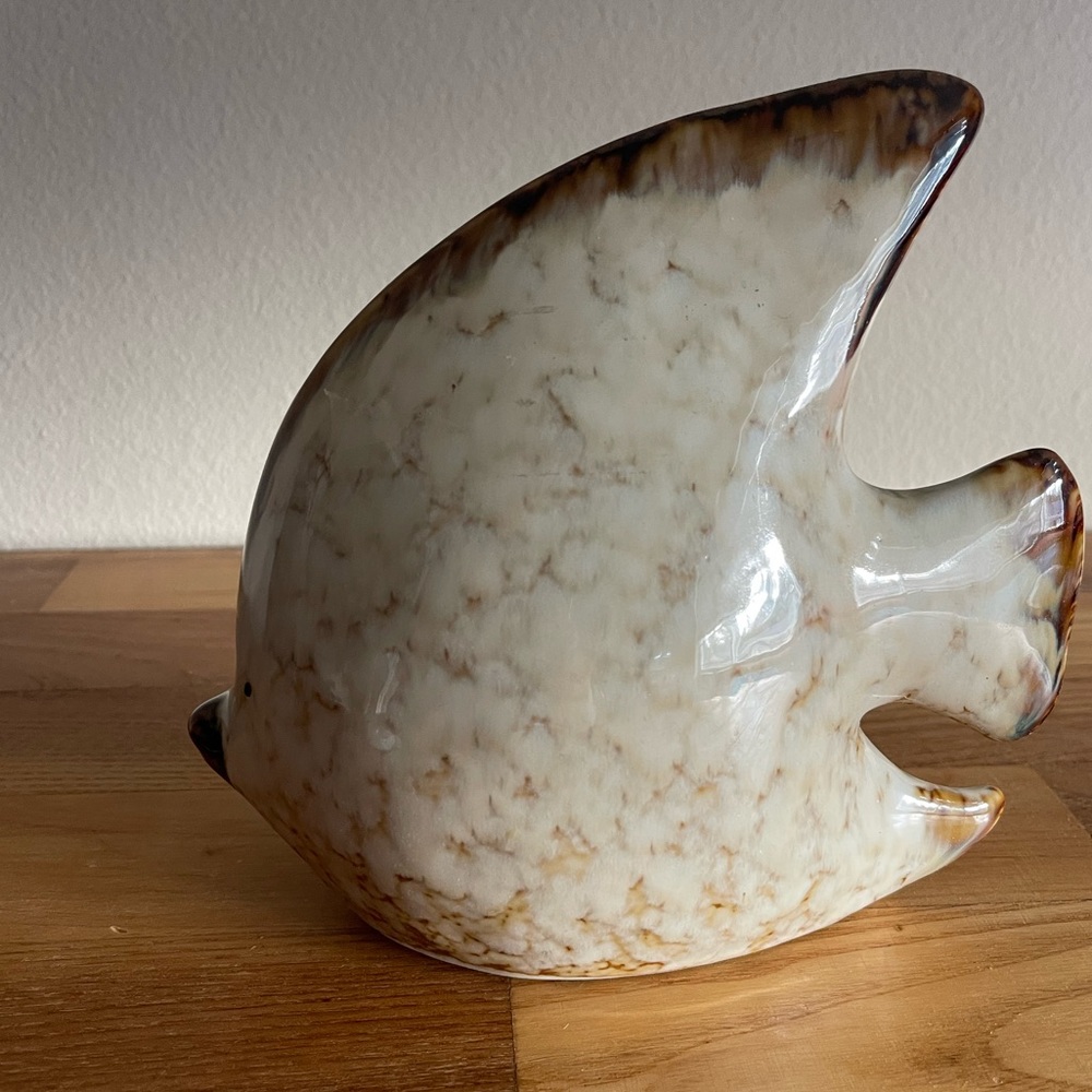 Vintage glazed ceramic tropical fish